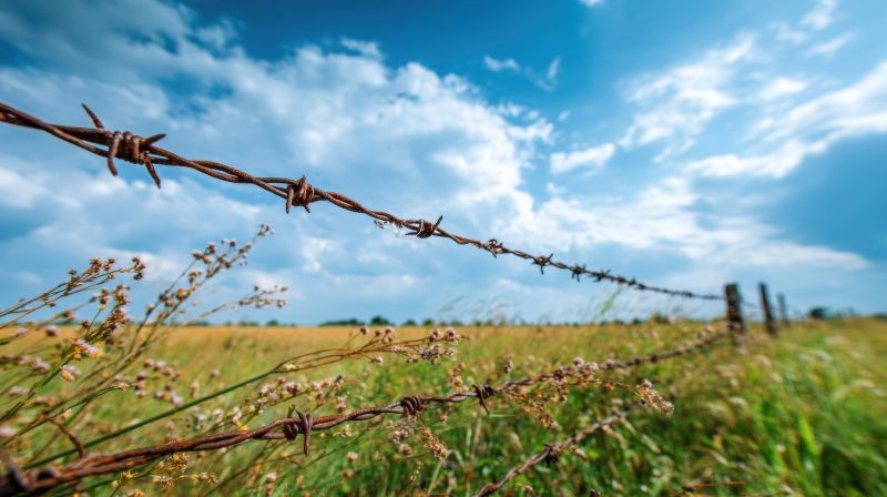Barb Wire Fencing Repair detail